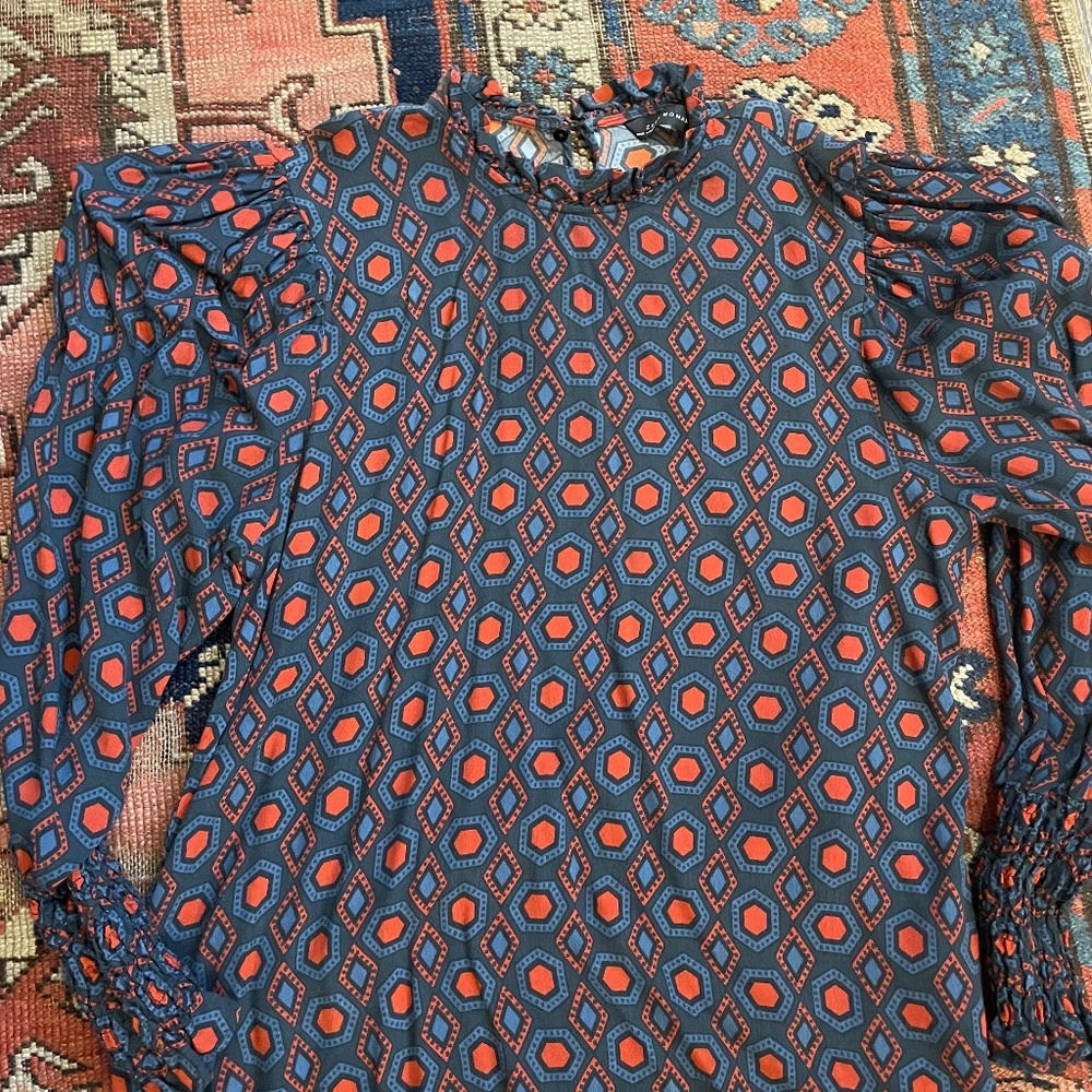 Zara Print Blouse Medium